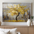 Golden Tree Canvas Print | Abstract Wall Art for Modern