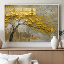 Yellow Blossom Tree Canvas Wall Art - Floral Abstract Modern