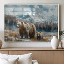Bear and Baby Bear Wall Art Canvas Print
