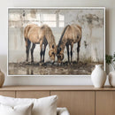 Vintage Horses Wall Art | Ready to Hang and Framed Triptych by MyGreatCanvas | Canvas Wall Art Prints | Photo Prints & Wall Decor