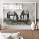 Chines Ink Style Vintage Horses Wall Art Canvas Print for by MyGreatCanvas | Canvas Wall Art Prints | Photo Prints & Wall Decor