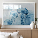 Blue Jellyfish Wall Art Canvas Print