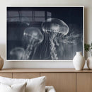 Jellyfish Wall Art Canvas Print, Modern Abstract Jellyfish