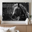 Winter Horse Wall Art | Black and White Horse Print | Ready by MyGreatCanvas | Canvas Wall Art Prints | Photo Prints & Wall Decor