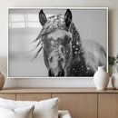 Western Wall Art | Black and White Winter Horse Wall Art | by MyGreatCanvas | Canvas Wall Art Prints | Photo Prints & Wall Decor