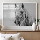 White Horse Wall Art | Ready to Hang and Framed | Winter