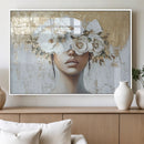Golden Petal Wall Art - Canvas Print Flower Head Woman by MyGreatCanvas | Canvas Wall Art Prints | Photo Prints & Wall Decor