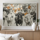 Farmhouse Wall Art | Western Longhorn Cattle Canvas Print | by MyGreatCanvas | Canvas Wall Art Prints | Photo Prints & Wall Decor