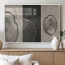 Minimalist Tree Rings Wall Art | Modern Abstract Canvas
