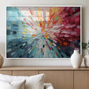 Radiant Bloom Abstract Floral Wall Art Canvas Print -