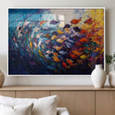Vibrant Abstract Fish Swarm Art – Colorful Fish Inspired