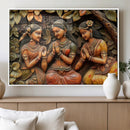 Indian Woman Statue Wall Art Canvas Print