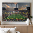 University of Michigan Wolverines Print Canvas, Football