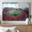 Cincinnati Bearcats Football Team Print - Nippert Stadium Wall Art Canvas Print