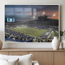 Memphis Tigers Football Team Print - Memphis Simmons Bank