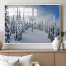 Winter Ski Lift Wall Art Print - Landscape Wall Art | Snowy