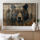 Abstract 399 Bear Wall Art | Rustic Cabin Wall Decor with