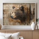 Rustic Grizzly Bear Wall Art, Abstract Grizzly 399 Bear Wall by MyGreatCanvas | Canvas Wall Art Prints | Photo Prints & Wall Decor