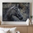 Large Abstract Horse Wall Art Canvas Print | Farmhouse Wall