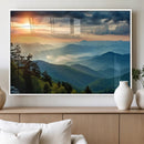 Sunrise Over Mountain Range Wall Art Canvas Print, Farmhouse