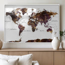 World Map Canvas Print – Detailed Map of the World Wall Art by MyGreatCanvas | Canvas Wall Art Prints | Photo Prints & Wall Decor