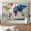 World Map Canvas Print – Framed Travel Map Wall Art for by MyGreatCanvas | Canvas Wall Art Prints | Photo Prints & Wall Decor