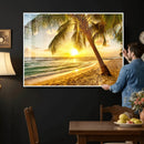 Beach Sunset Canvas Wall Art Print - Tropical Beach Canvas by MyGreatCanvas | Canvas Wall Art Prints | Photo Prints & Wall Decor