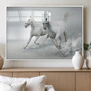 Large Wall Art Canvas Print – Beautiful Running White Horses by MyGreatCanvas | Canvas Wall Art Prints | Photo Prints & Wall Decor