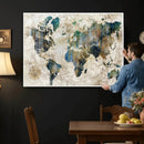 Framed Vintage World Map Wall Art – Abstract Map Canvas by MyGreatCanvas | Canvas Wall Art Prints | Photo Prints & Wall Decor