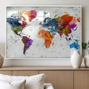 World Map Canvas Print – Framed Travel Map Wall Art for by MyGreatCanvas | Canvas Wall Art Prints | Photo Prints & Wall Decor