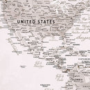 Customize Large Push Pin World Map Wall Art Canvas Print –