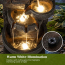 33" H Outdoor Water Fountain with LED Lights for Patio by DirectDeals