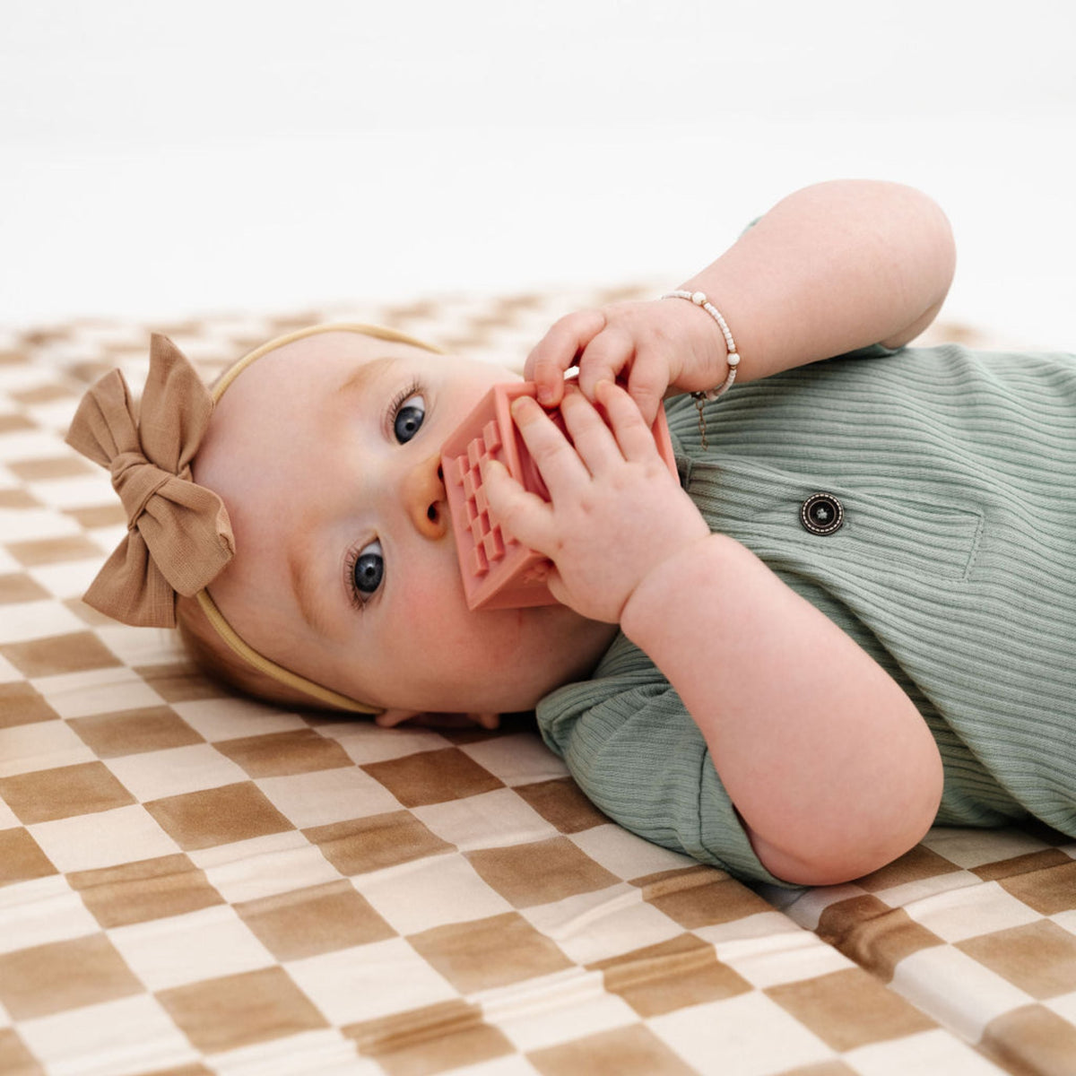 Checker Toffee Organic Cotton Mat, photo 9 of 18