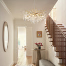 8-Light Crystal Gold Chandelier for Dining Room and Kitchen Island