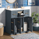Bathroom Vanity With Undermount Sink, Soft-Close Doors, Drawers, Ceramic Sink by HouseOfZazla