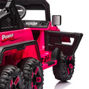 24V Ride On Large PickUp Truck car for Kids,ride On 4WD Toys with Remote Control,Parents Can Assist in Driving,Bluetooth music version,Pickup truck design with spacious storage in the rear.