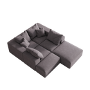 Modern Upholstered Sectional Boneless Couch Set