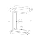 Accent Table, C - Shaped, Contemporary & Modern Stylish Design