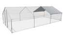 Large Metal Chicken Coop, Walk In Poultry Cage Hen Run House Rabbits Habitat Cage Spire Shaped Coop With Waterproof And Anti Ultraviolet Cover by HouseOfZazla