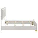Marceline Wood Full LED Panel Bed White