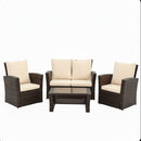 Modern Patio Set With Table And Cushions