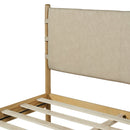 Premium Rubber Wood Platform Bed Frame, Queen Size with Headboard by HouseOfZazla