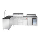 Outdoor Kitchen Island 95.8 Inch 6+1 Burner Propane Gas BBQ Grill 95500 BTU 304 Stainless Steel by HouseOfZazla