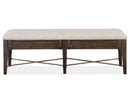 Westley Falls - Bench With Upholstered Seat - Graphite