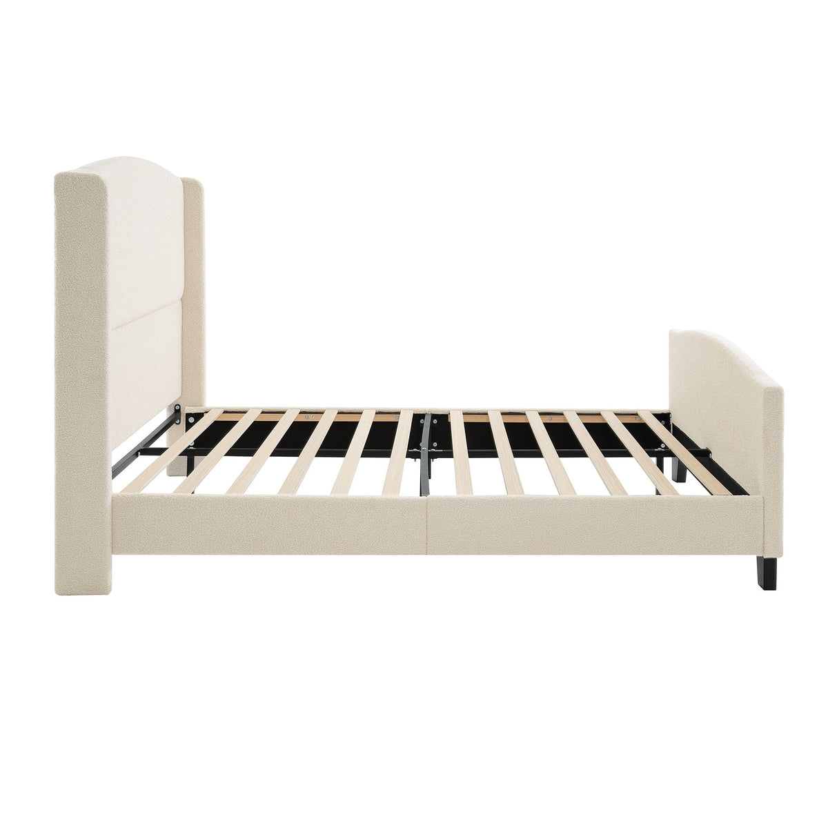 Platform Bed Frame With Tall Headboard And High Footboard, photo 24 of 40