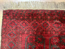 Afghan Turkoman Bokhara Bashir Rug 3x6, Red