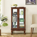 Curio Cabinet Lighted Curio Diapaly Cabinet With Adjustable Shelves And Mirrored Back Panel, Tempered Glass Doors (3 Tier), (E26 Light Bulb Not Included) by Unique Piece Furniture
