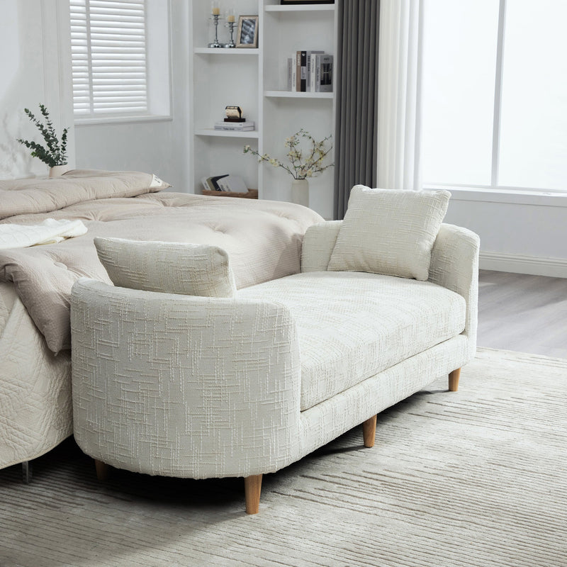 77.17" Wide Modern Upholstered End of Bed Bench, photo 3 of 10