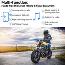 AHR Motorcycle Helmet Bluetooth Headset Intercom 2 Riders 1000M