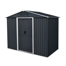 Outdoor Metal Storage Shed With Sliding Door And Foundation For Backyard, Patio, Lawn by HouseOfZazla